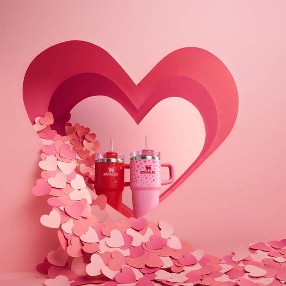 💗 STANLEY 20oz Valentines Day Ruby Hearts Quencher Tumbler - Picture 7 of 7